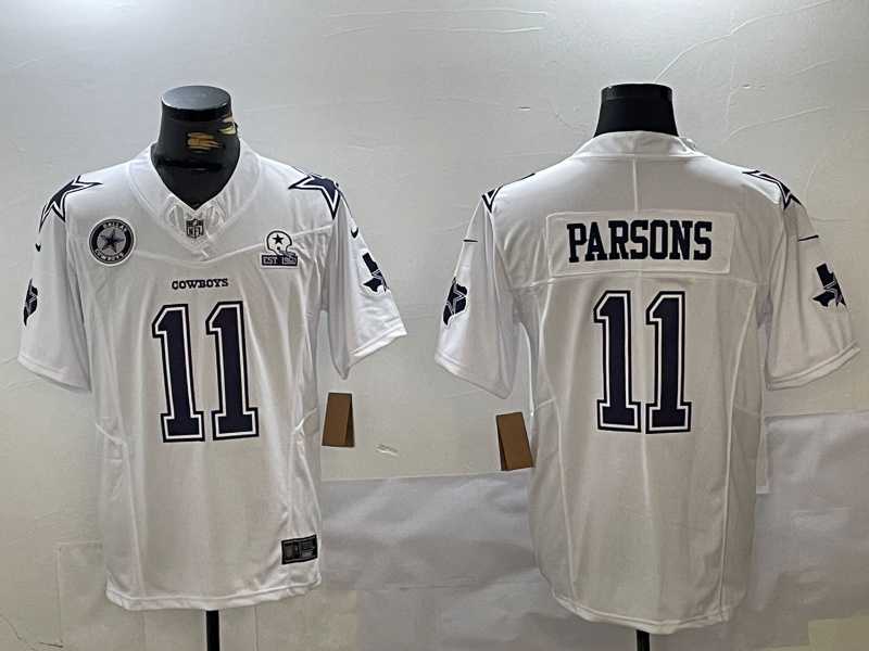 Men's Dallas Cowboys #11 Micah Parsons 2024 White F.U.S.E. With Established In 1960 Patch Stitched Jersey Dzhi,We sell and wholesale Men's Dallas Cowboys #11 Micah Parsons 2024 White F.U.S.E. With Established In 1960 Patch Stitched Jersey Dzhi on line form chian!